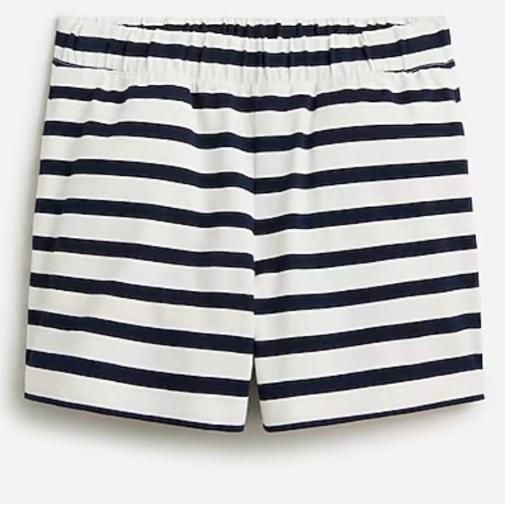 J. Crew Pull-on short in stripe mariner cotton